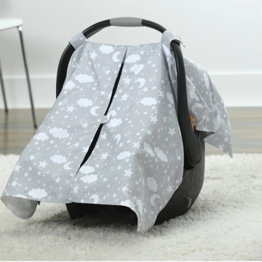 🔥On‎ The Goldbug Car Seat Canopy Cover Neutral Cloud Print